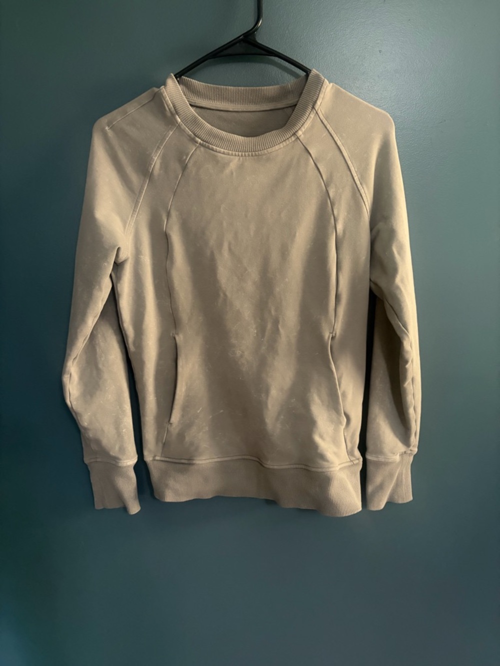 Lululemon size 2 Scuba Crewneck Grey Acid Stonewash pullover